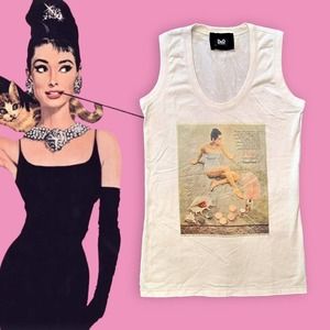 Vintage Y2K Dolce Gabbana Italian Beauty Advertisement Tank